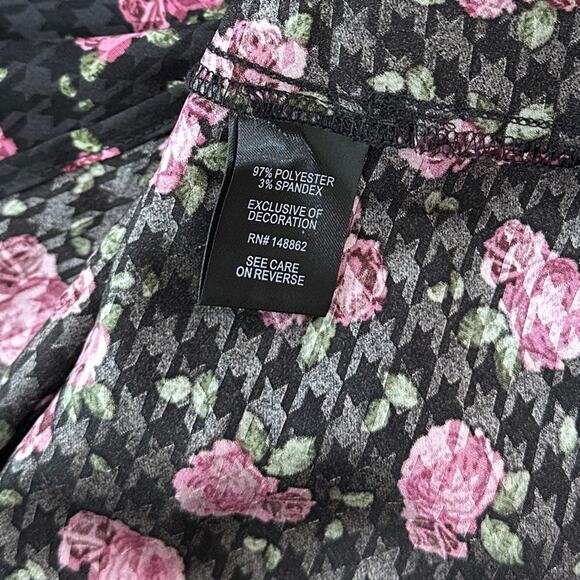 Torrid Tea Length Woven Jacquard Lace Trim Cami Dress Dark Romantic Floral 12 - Picture 6 of 8